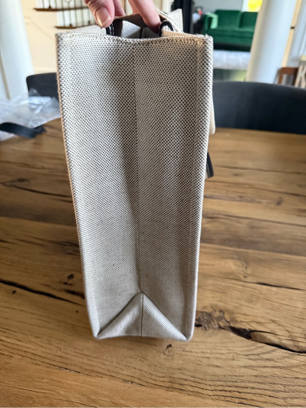 Chloe Large Woody Linen Tote - Picture 5 of 8